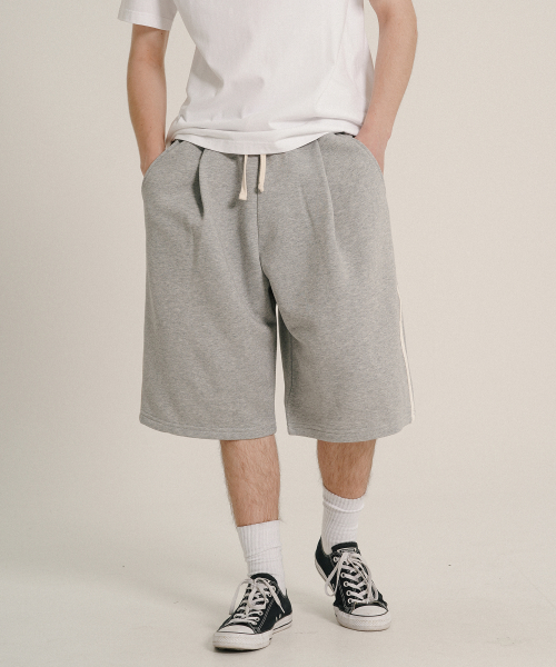 Side track half sweat pants Grey OYSP2627