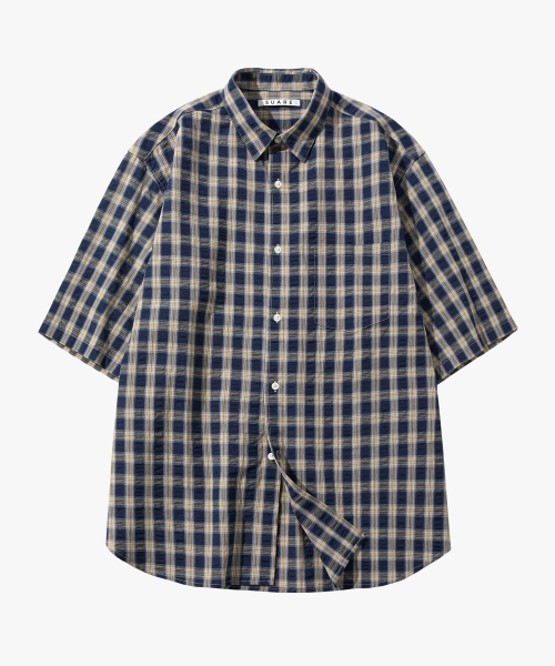 Crinkle Check Half Shirts - 6 Colors