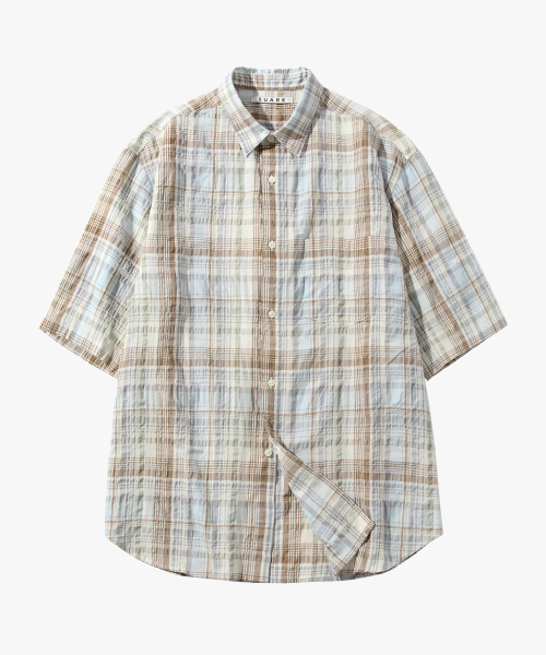 Crinkle Check Half Shirts - 6 Colors