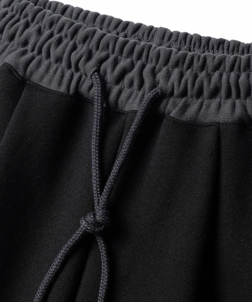 Flash Summer One Tuck Color Block Half Pants Black ISSP2643