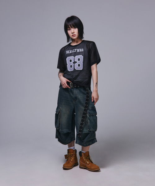 롱 더블 아일렛 벨트[블랙]
