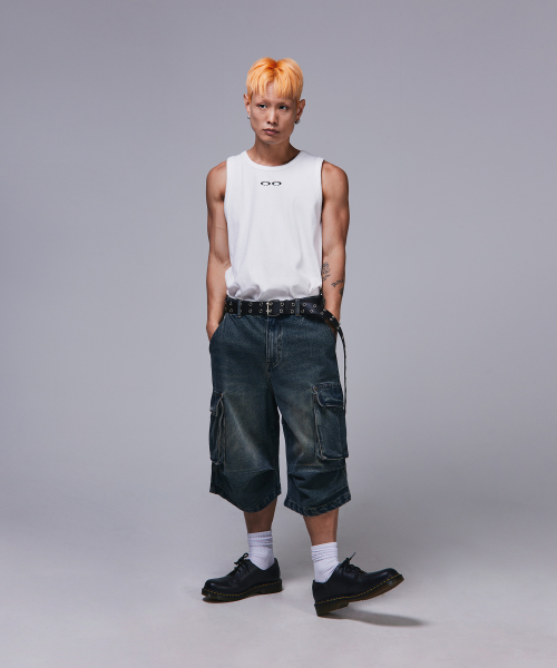 롱 더블 아일렛 벨트[블랙]