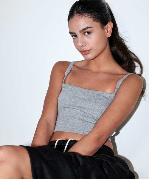 CROP RIB SLEEVELESS
