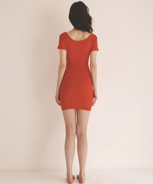 U NECK MINI DRESS
