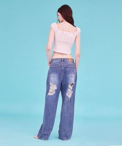 RUFFLE COTTON BLOUSE