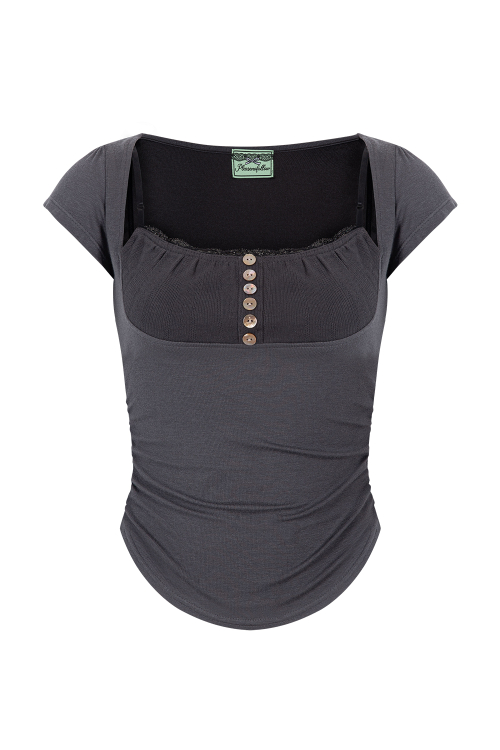 Katie Button Baby Top (Charcoal)