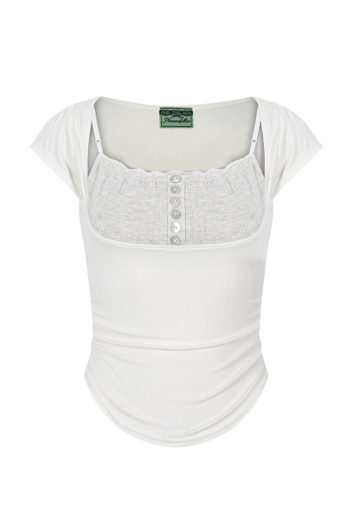 Katie Button Baby Top (Cream)