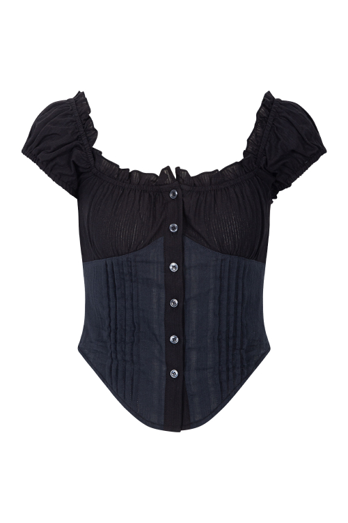 Cindy Shirt Top (Black/Cool Charcoal)