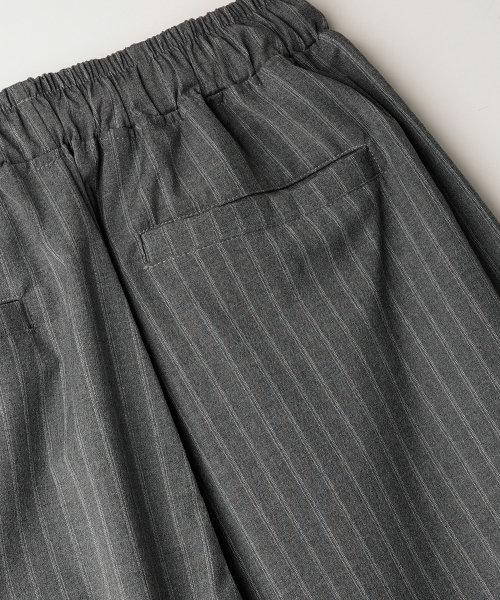 Noah Double Stripe Banded Slacks Gray NSLP2645