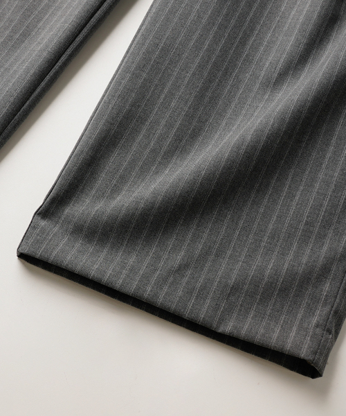 Noah Double Stripe Banded Slacks Gray NSLP2645