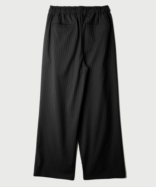 Noah Double Stripe Banded Slacks Black NSLP2645