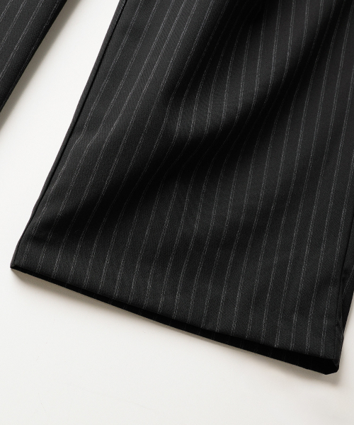 Noah Double Stripe Banded Slacks Black NSLP2645
