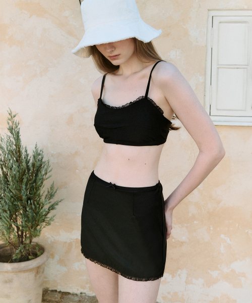 SATIN BIKINI SET BLACK