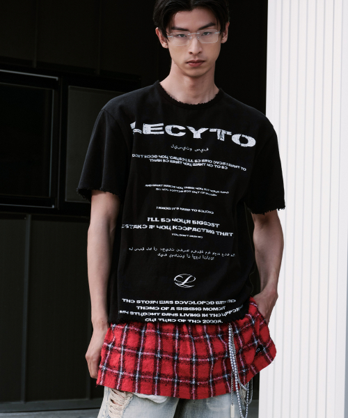 Destroyed Oversized Logo T-Shirt_[Black]
