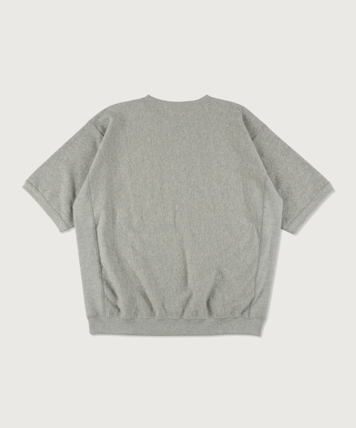 챔피온 X 윈드앤씨 리버스위브 크루넥 반팔 스웨트셔츠 Oxford Grey