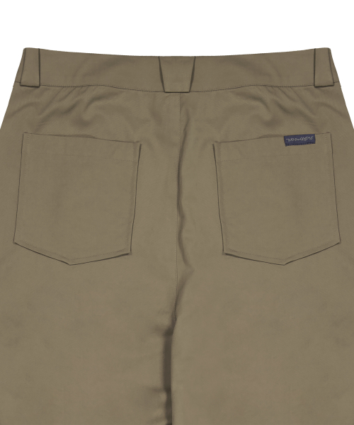 Side Drape Wide Pants - CAMEL