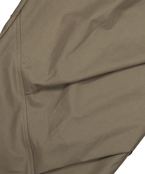 Side Drape Wide Pants - CAMEL