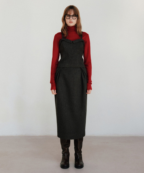 METIN PLEATED LONG SK