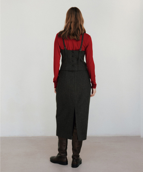 METIN PLEATED LONG SK