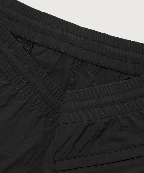 C로고 우븐 스트링 숏팬츠 Black