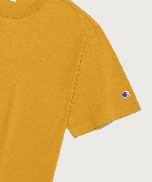 C로고 UNI 반팔 티셔츠 Mustard