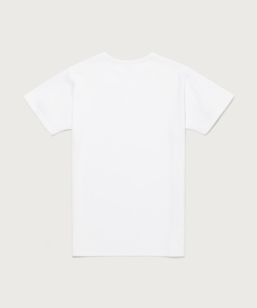 C로고 머슬핏 스트레치 반팔 티셔츠 White