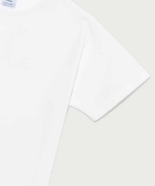 C로고 머슬핏 스트레치 반팔 티셔츠 White