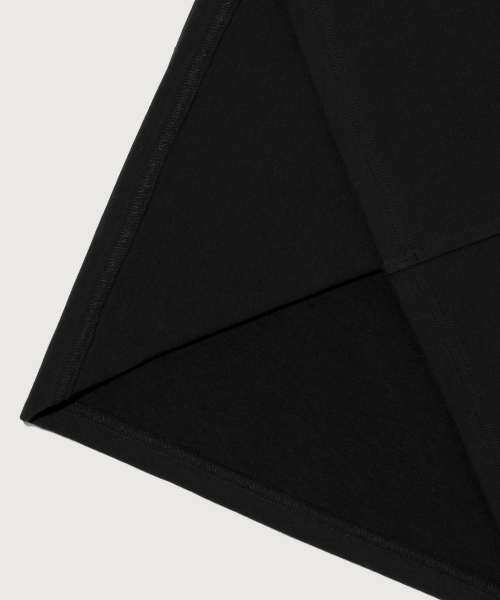 C로고 머슬핏 스트레치 반팔 티셔츠 Black