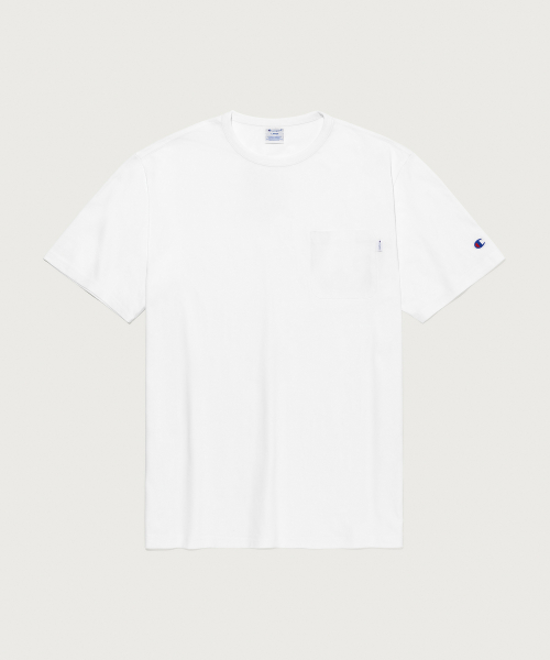 C로고 UNI 포켓 반팔 티셔츠 White