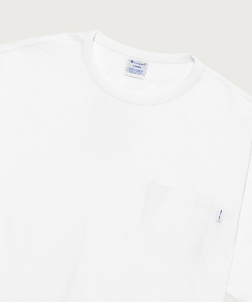 C로고 UNI 포켓 반팔 티셔츠 White