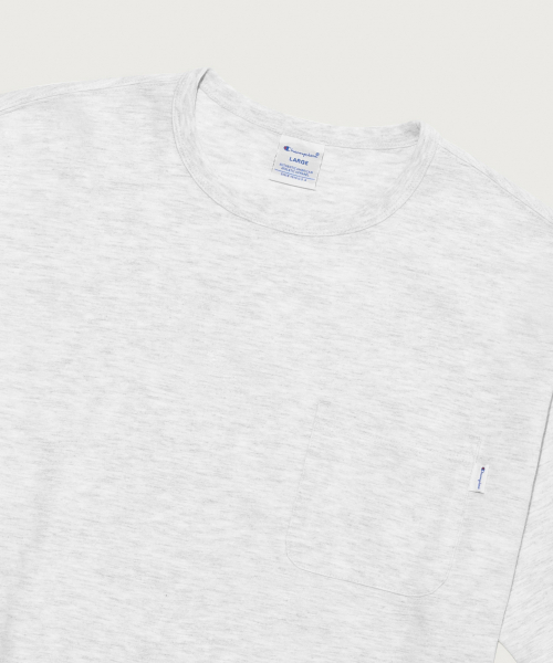 C로고 UNI 포켓 반팔 티셔츠 Light Grey