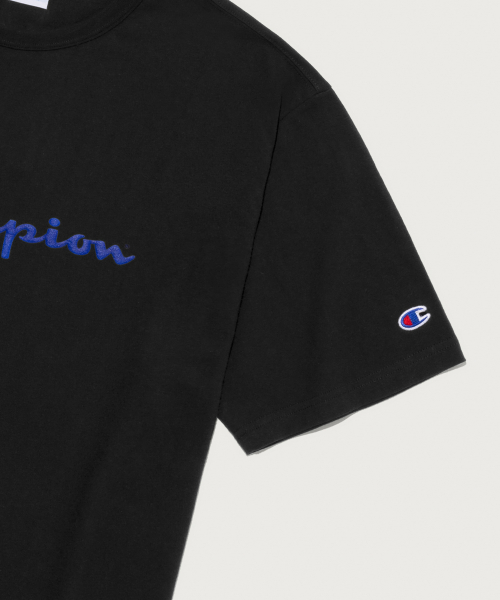 빅 로고 루즈핏 반팔 티셔츠 Black