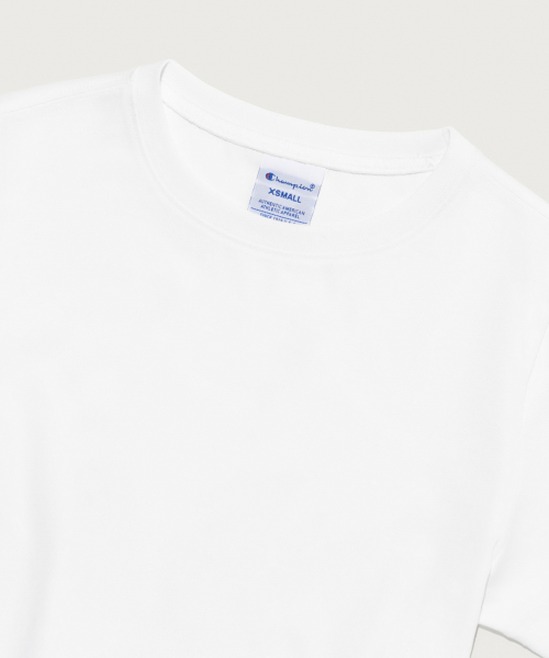 여성 C로고 슬림핏 반팔 티셔츠 White