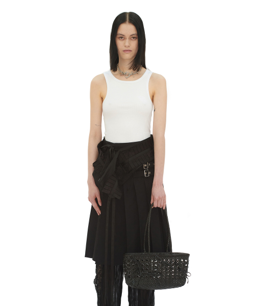 BISCUIT SHOULDER BAG [BLACK]