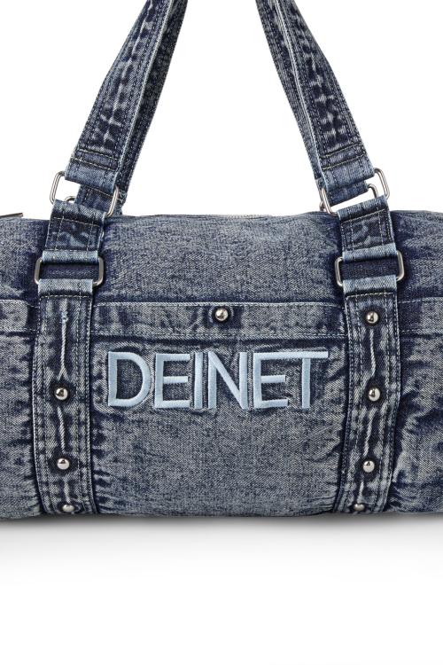 LOGO DUFFLE BAG IN DENIM