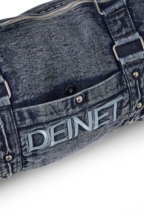 LOGO DUFFLE BAG IN DENIM
