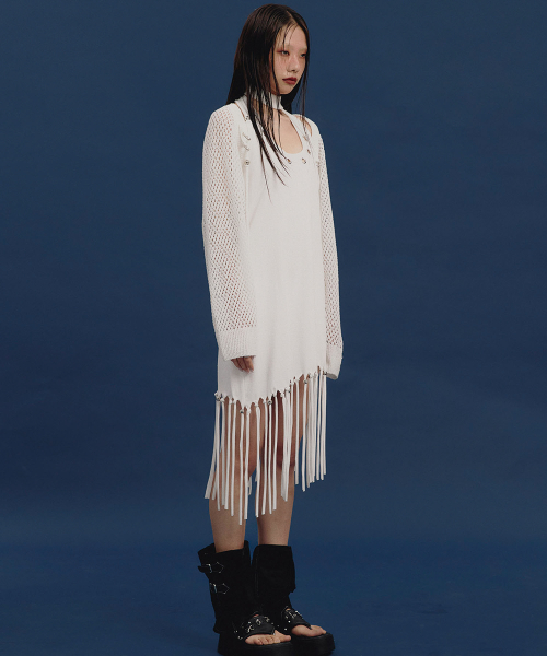 Bolero Linen Net Cardigan (WHITE)