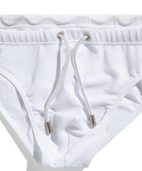 Metal Swim Brief - White