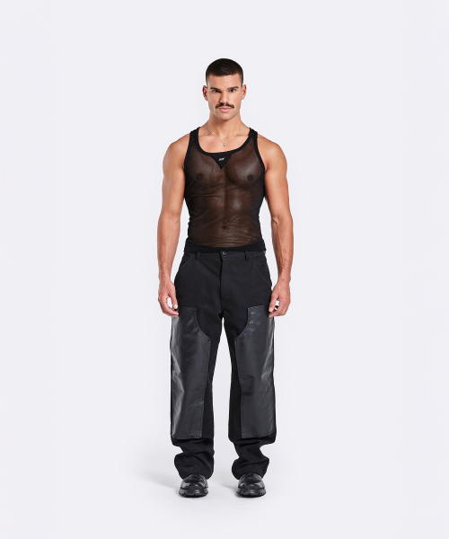 Mesh Metal Logo Sleeveless - Black