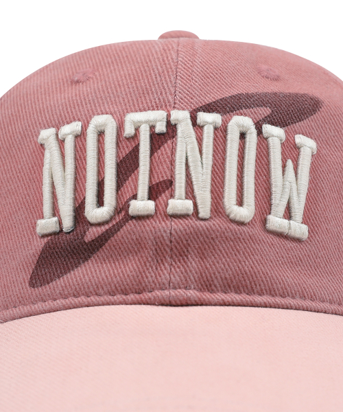 GC059 NOTNOW 배색 워시드 코튼 볼캡 (PINK)
