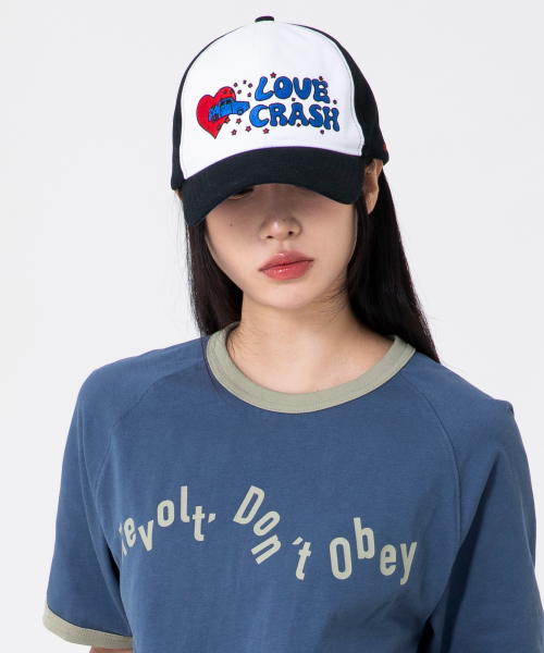 GC060 러브크래시 6패널 볼캡 (BLACK)