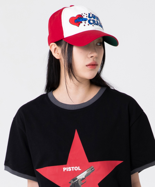 GC060 러브크래시 6패널 볼캡 (RED)