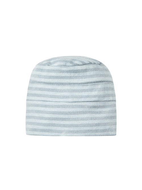 OVERSIZED STRIPE BEANIE LIGHT BLUE