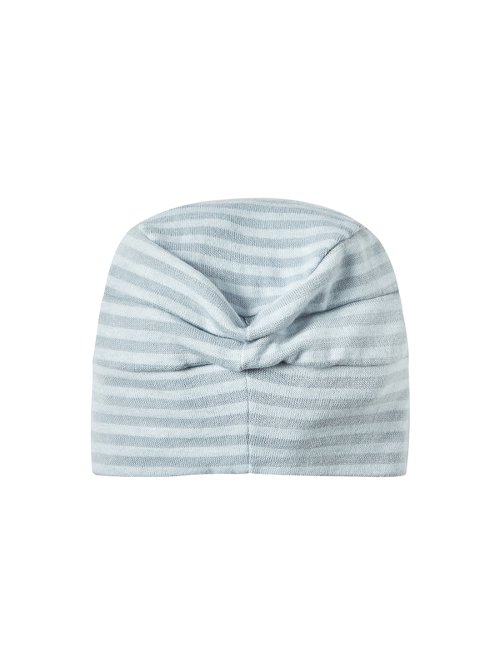 OVERSIZED STRIPE BEANIE LIGHT BLUE