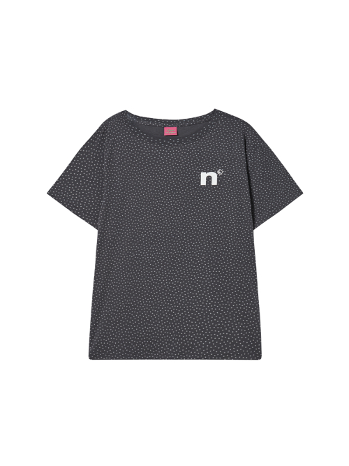 STAR OFF SHOULDER TEE CHARCOAL