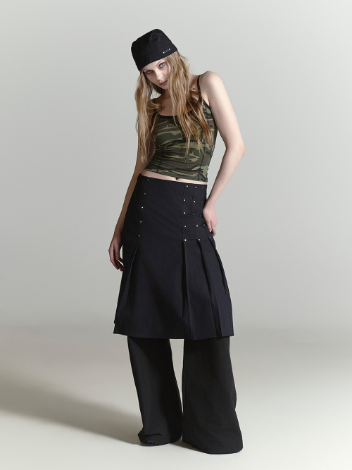 HYBRID MULTI-PLIT SKIRT