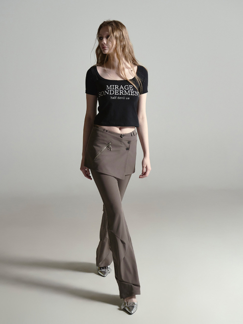 LAYERED BOOTCUT PANTS