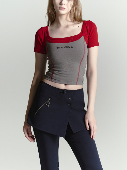 COTTON DIGITAL LOGO SLEEVELESS