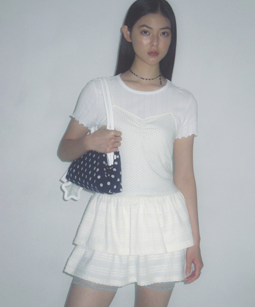 Dot Garden Dress Ivory