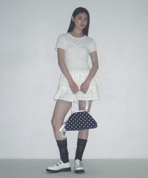 Dot Garden Dress Ivory